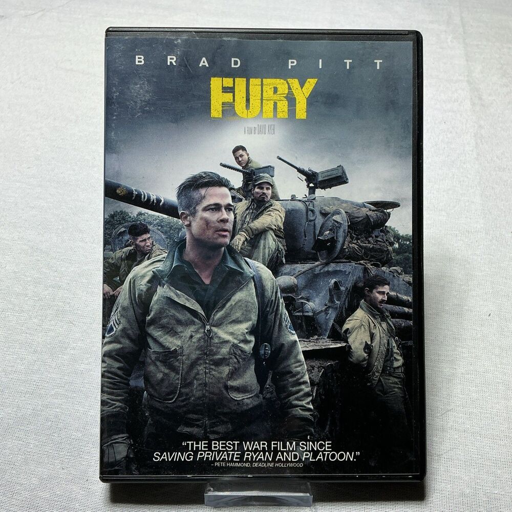 Fury DVD 2014 Brad Pitt WWII Tank War Action Drama Movie R Rated